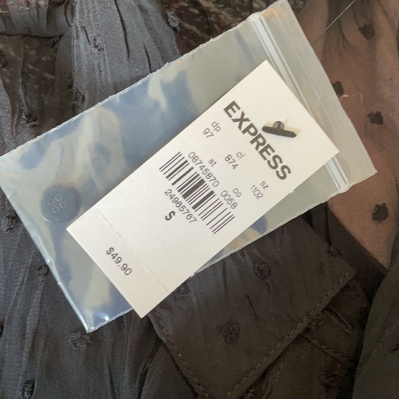 NWT sheer collared tank blank szS EXPRESS - Picture 3 of 3